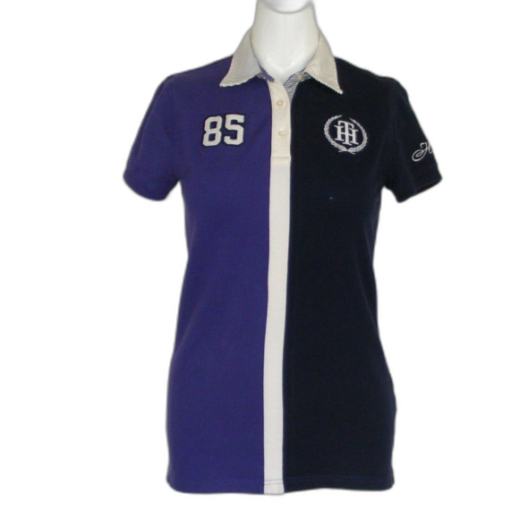 TOMMY HILFIGER Polo Shirt, S, Purple, Embroidered - Picture 9 of 12
